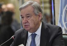 Sekjen PBB Kutuk Keras Gugurnya Prajurit TNI Penjaga Perdamaian di Lebanon Sekjen PBB Antonio Guterres mengutuk serangan di markas UNIFIL Lebanon. (ANADOLU AGENCY)