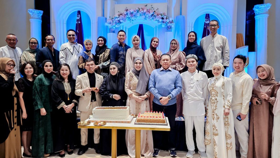 Bambang Soesatyo saat menghadiri acara buka puasa bersama Wikinara Indonesia di Jakarta.