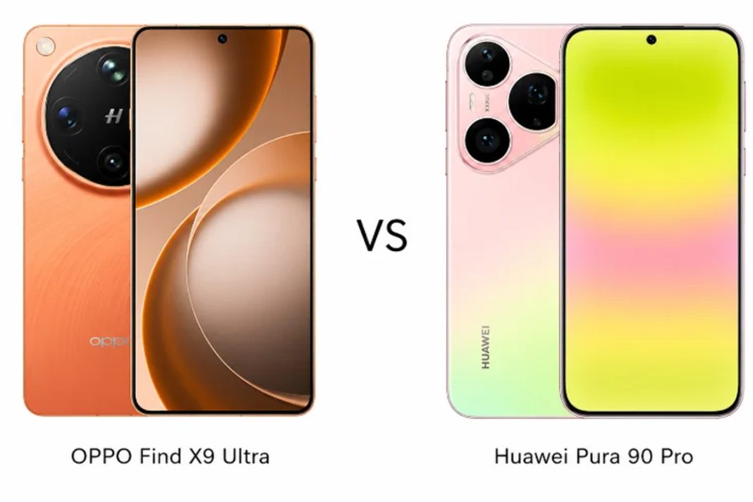Komparasi spesifikasi smartphone OPPO Find X9 Ultra dengan kamera 200MP periskop dan Huawei Pura 90 Pro dengan desain Kunlun Glass 2.