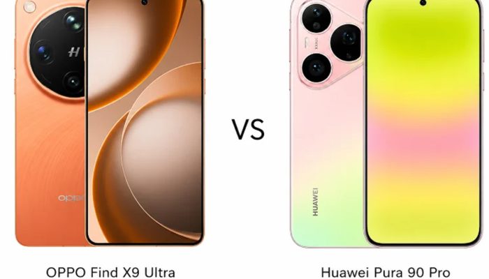 Komparasi spesifikasi smartphone OPPO Find X9 Ultra dengan kamera 200MP periskop dan Huawei Pura 90 Pro dengan desain Kunlun Glass 2.