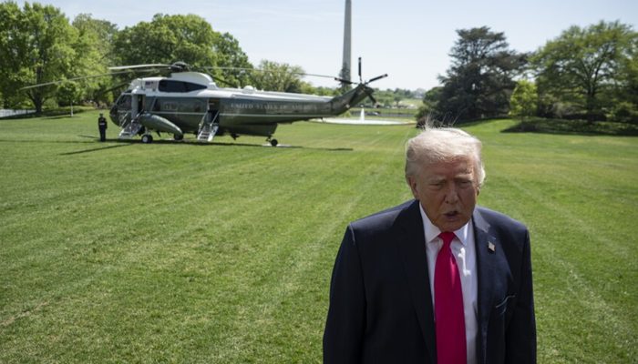 Presiden AS Donald Trump memberikan pernyataan mengenai kesepakatan damai antara Lebanon dan Israel dari Gedung Putih.