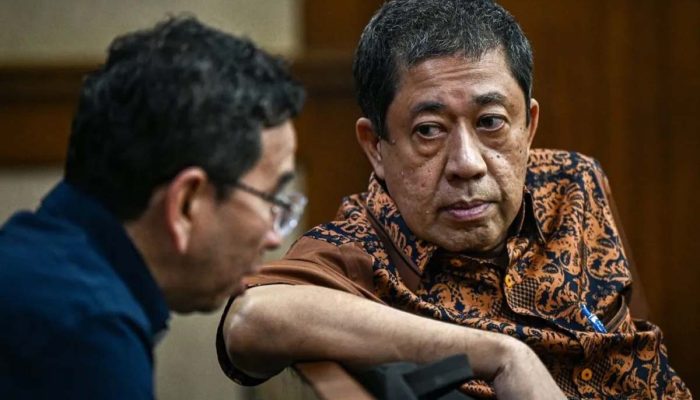 Suasana sidang pembacaan vonis kasus korupsi tata kelola minyak mentah Pertamina di PN Jakarta Pusat dengan terdakwa Alfian Nasution.